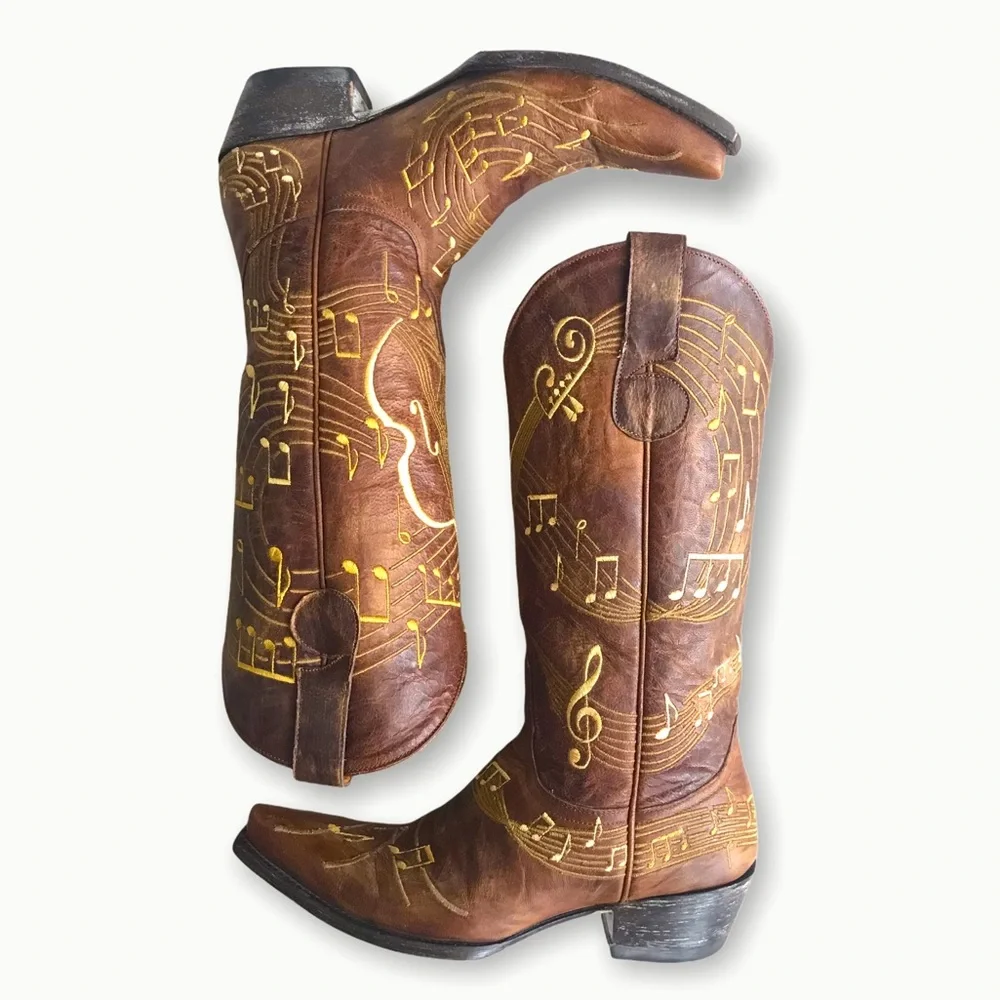 RARE Old Gringo Violina Music Note Cowboy Boots